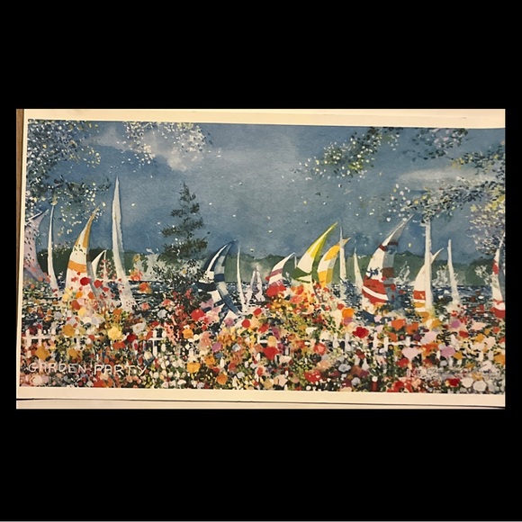 Other - “Garden Party” Print by Chris Bollen 20.25x11.25- Unframed